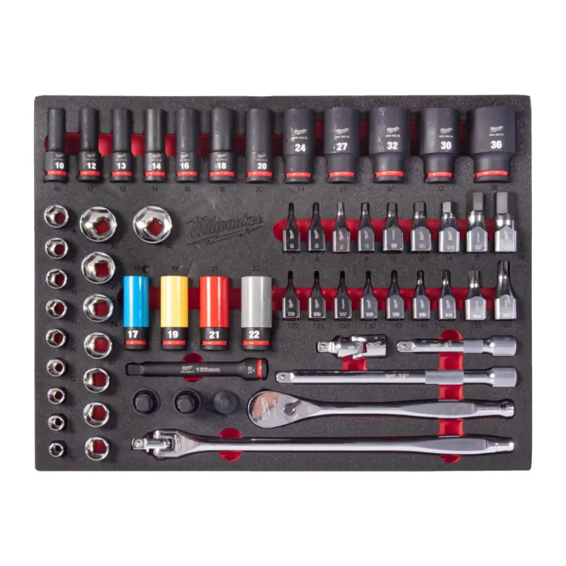 60 ks 1/2 sada klíčů a nástrčných klíčů, pěnová vložka, MI4932500757